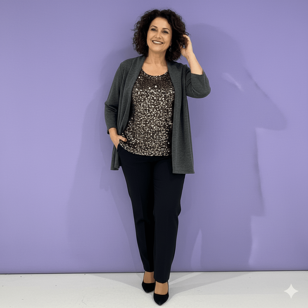 Twinset paillettes curvy - Prima Fila Moda Curvy